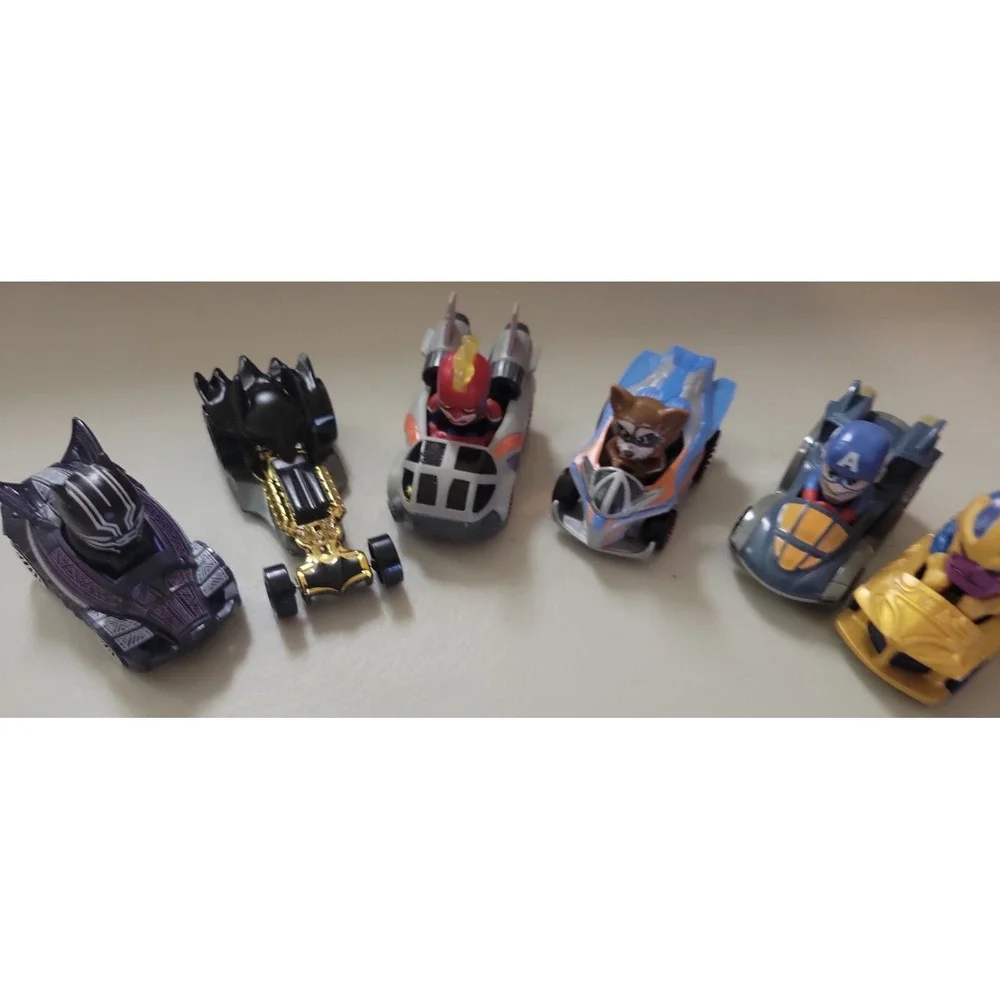 Hot Wheels RacerVerse Rocket Raccoon Captain America etc.. 6pc lot